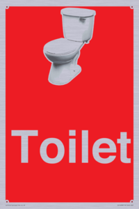 Toilet Dementia Friendly Sign Red